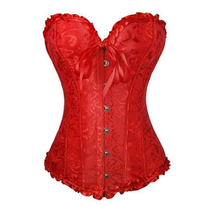 Corset de ventre à lacets vintage simple boutonnage