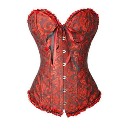 Corset de ventre à lacets vintage simple boutonnage