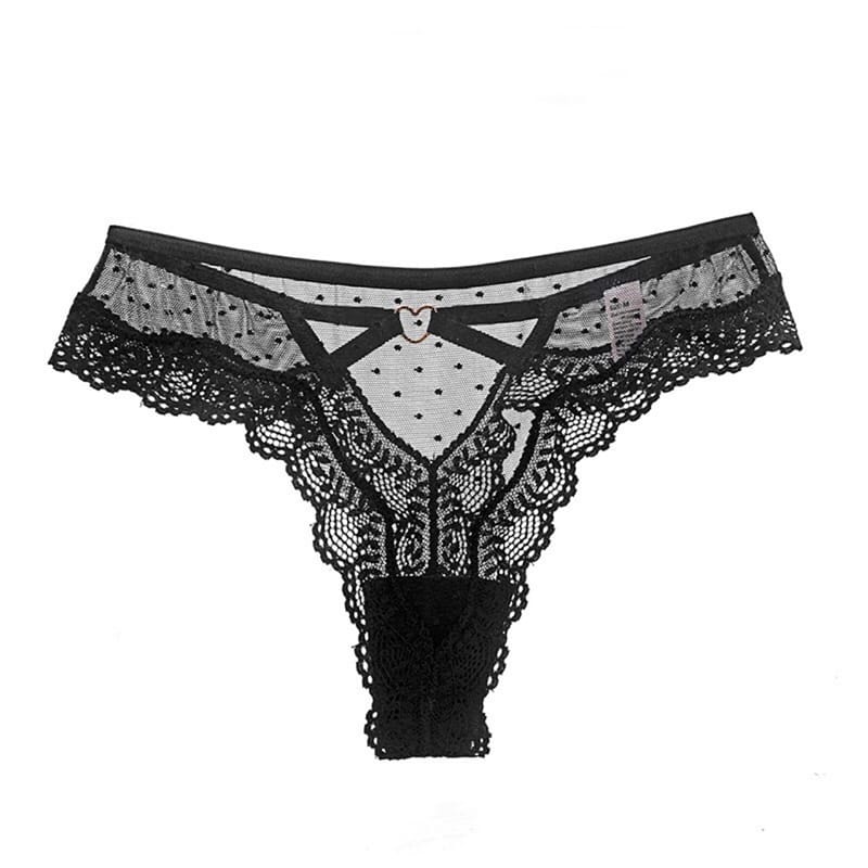 Culotte Sexy Lace Métal Bouton