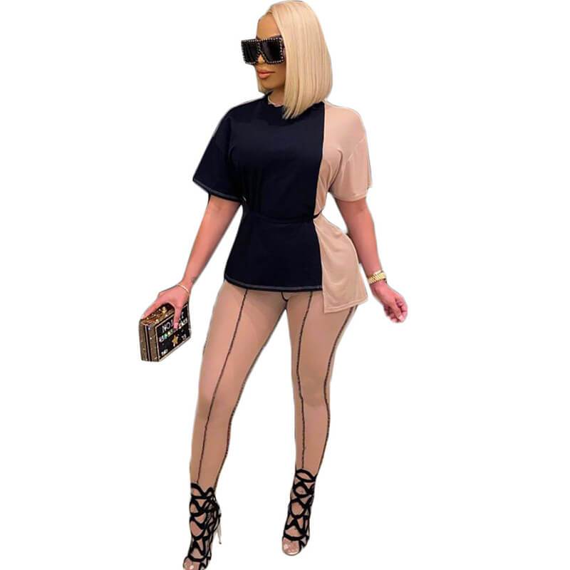 Ensemble Pantalon et Top Manches Courtes