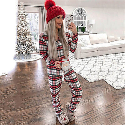 Ensemble Pyjama 2 Pièces Noël Imprimé Rayé