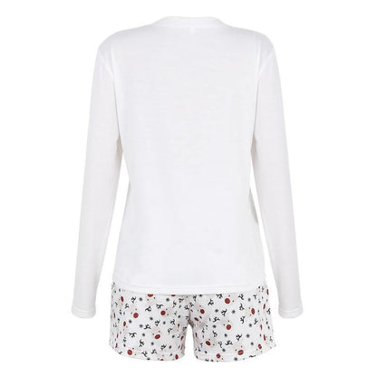 Ensemble de nuit Renne de Noël Imprimé Manches Longues