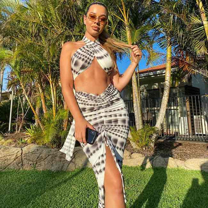 Ensemble deux pièces Jupe Et Crop Top Sans manches