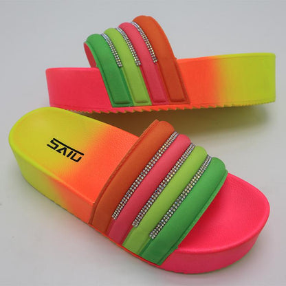 Femme Fashion Strass Multicolor