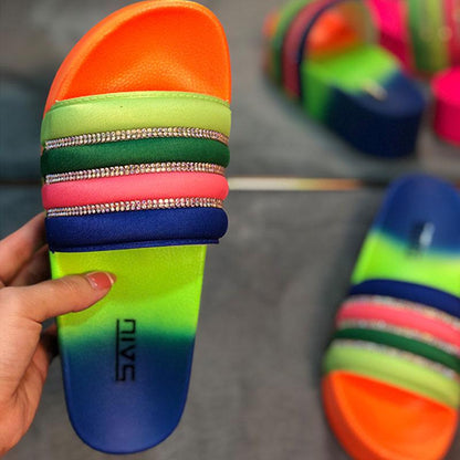 Femme Fashion Strass Multicolor