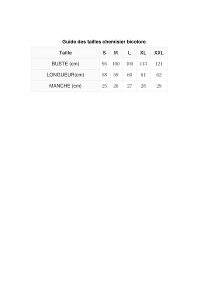 Chemisier bicolore col v à manches courtes - Chic&Shines