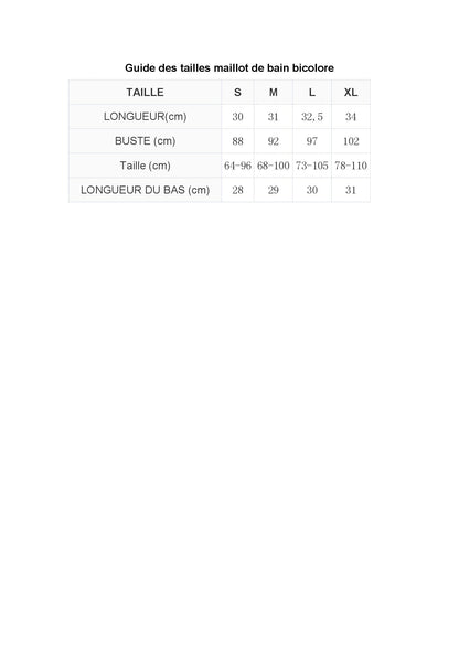 Maillot de bain 2 pièces sexy bicolore - Chic&Shines