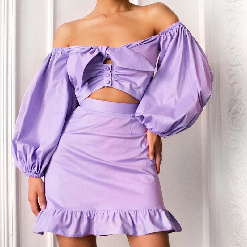 Haut à manches lanternes