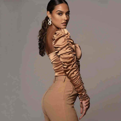 Haut court plissé Mode