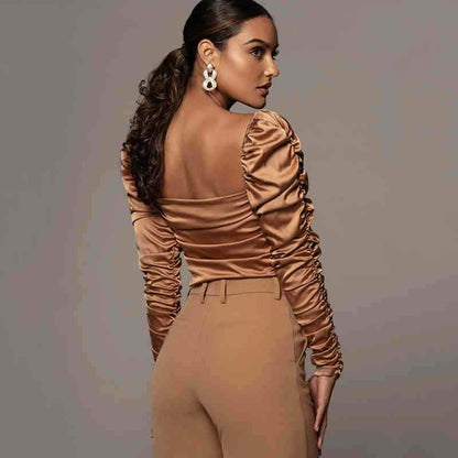 Haut court plissé Mode