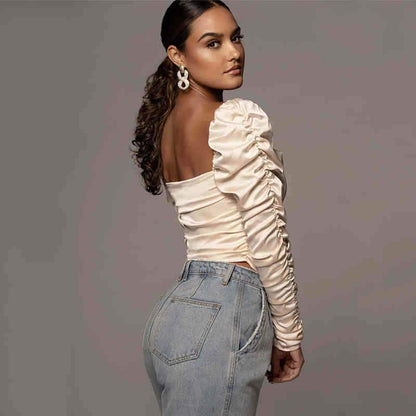 Haut court plissé Mode