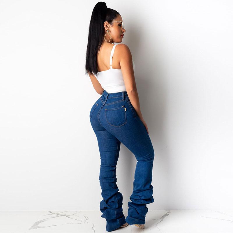 Jeans Plis Slim Fit Trop Long