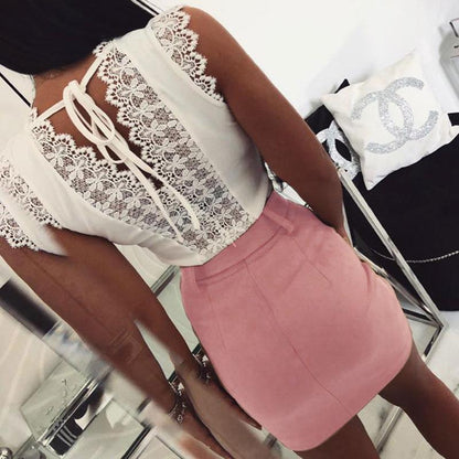 Jupe Moulante Conception de pli croisé de bandage