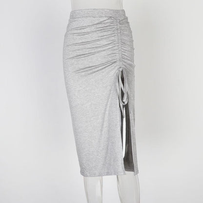 Jupe latérale Couleur Unie Bandage