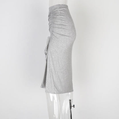 Jupe latérale Couleur Unie Bandage