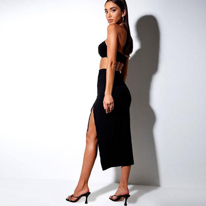 Jupe latérale Couleur Unie Bandage