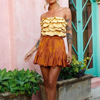 Jupe plissée décontractée