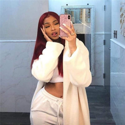 Manteau Couleur Unie Peluche