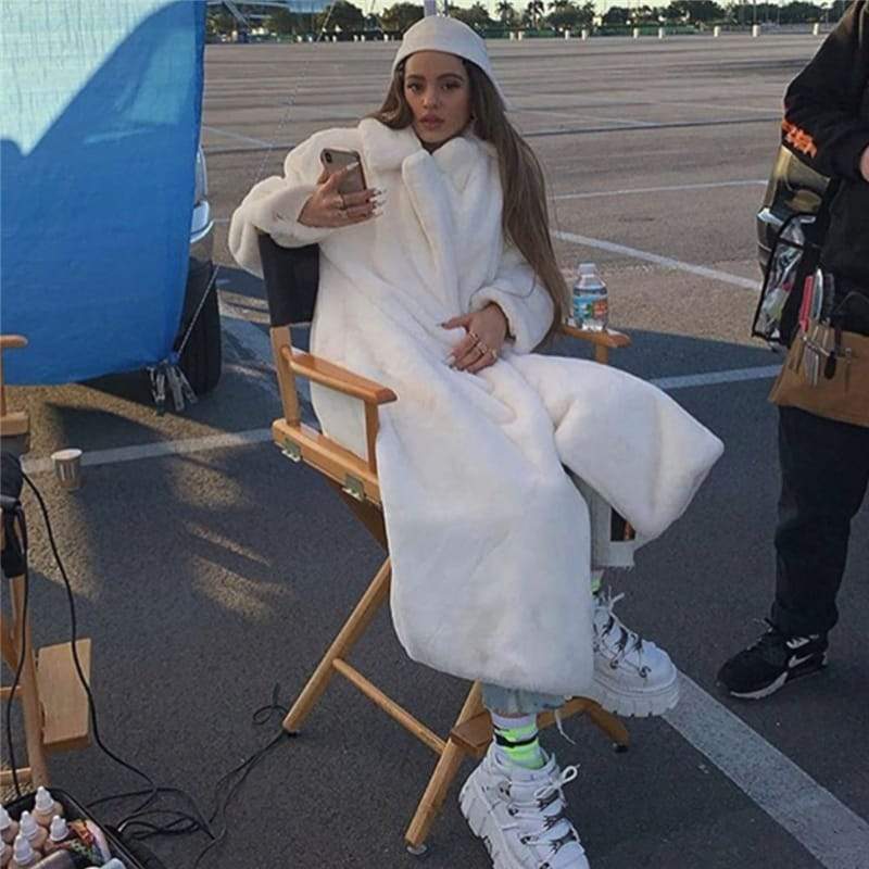 Manteau Couleur Unie Peluche