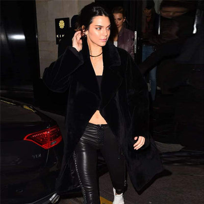 Manteau Couleur Unie Peluche