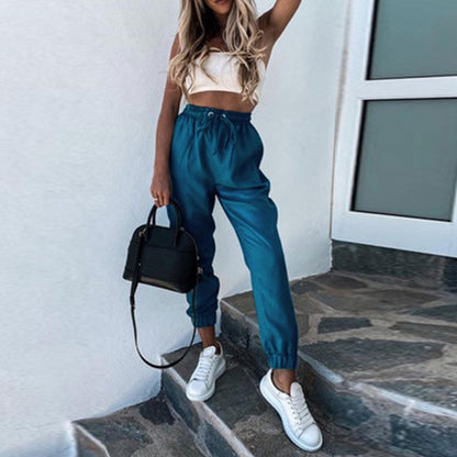 Pantalon de Sport décontracté Cordon de serrage