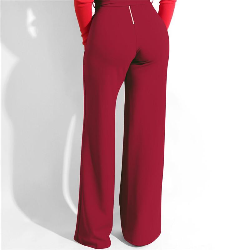 Pantalon décontracté à ceinture à glissière et à lisière