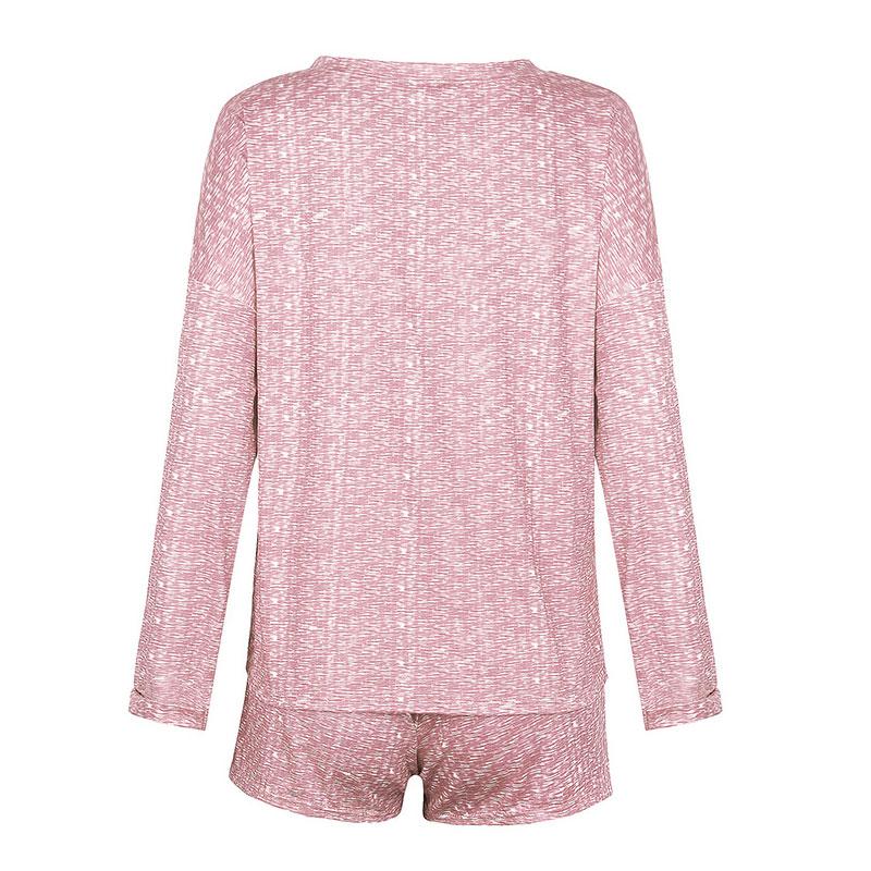 Pyjamas Graphic Print Tee à manches longues et shorts Pyjamas