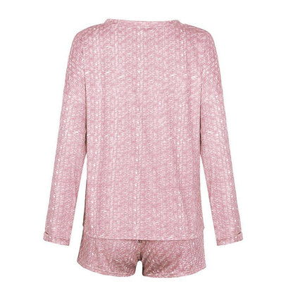 Pyjamas Graphic Print Tee à manches longues et shorts Pyjamas