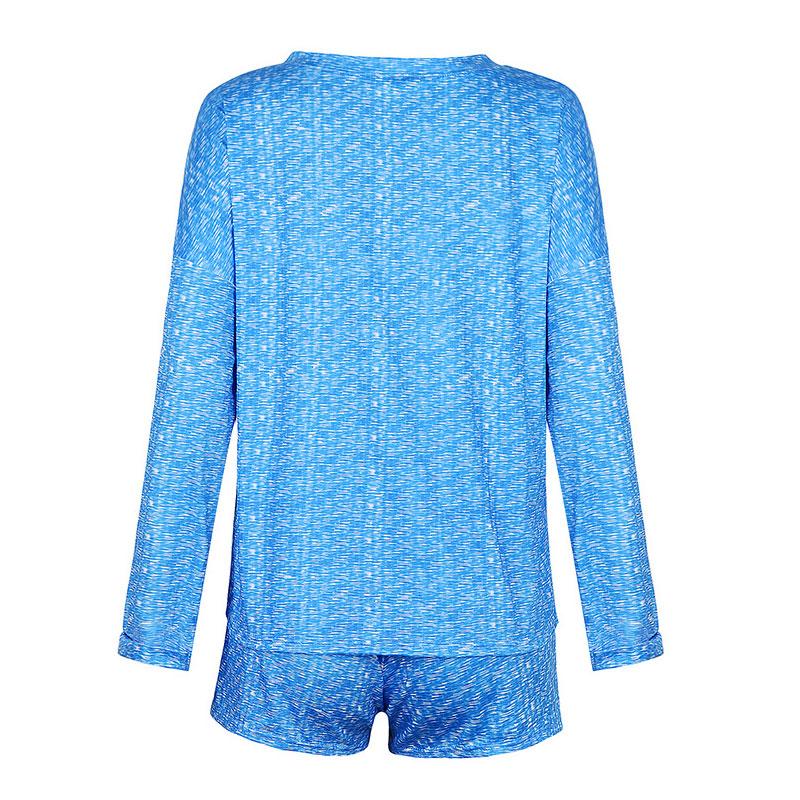 Pyjamas Graphic Print Tee à manches longues et shorts Pyjamas