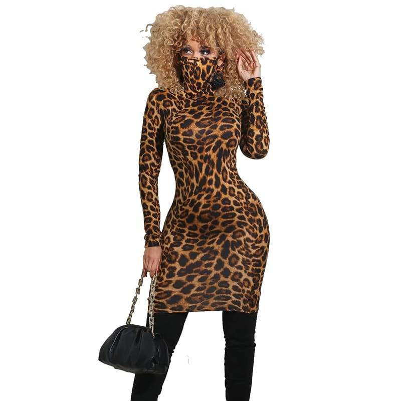 Robe Mode Manches Longues Graphique Imprimé