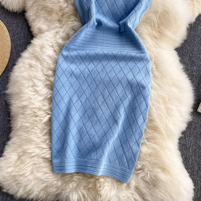 Robe Sans Manches Élégant Bouton en Métal