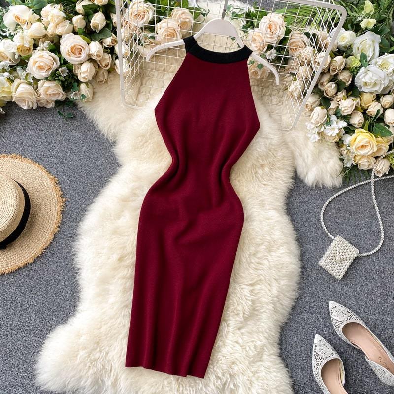 Robe Style Chic Bouton Décoré