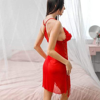 Robe de nuit Mesh Hollow Out Strap