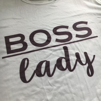 T-shirt Lettre Imprimer Col Rond Manches Courtes