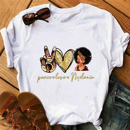 T-shirt Mode Cartoon Girl Impression