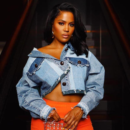 Vestes En Denim Rétro Couleur