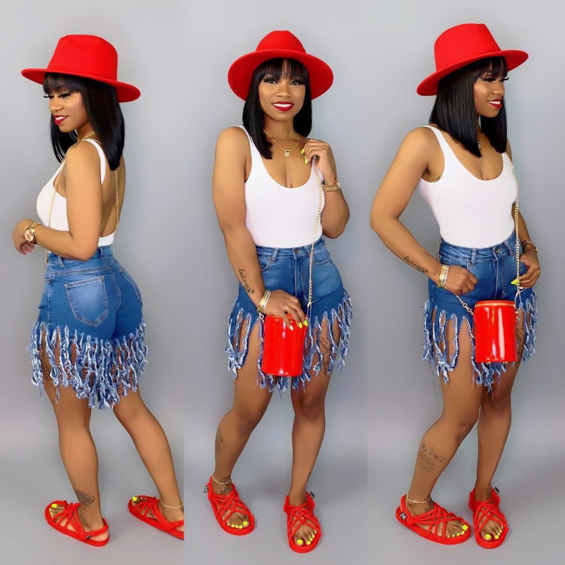 Short court jean déchirées - Chic&Shines