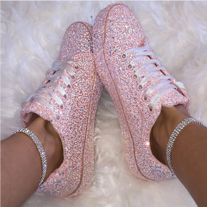 Baskets à lacets créatives à paillettes - Chic&Shines