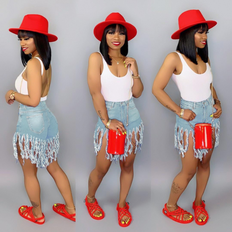 Short court jean déchirées - Chic&Shines