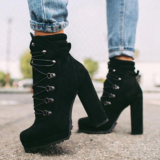 Bottes femme conception Martin talons hauts à lacet - Chic&Shines