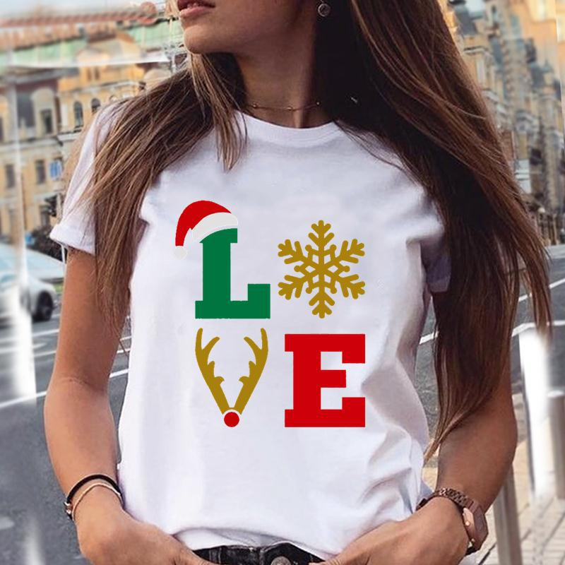 T-shirt à manches courtes motif noël - Chic&Shines