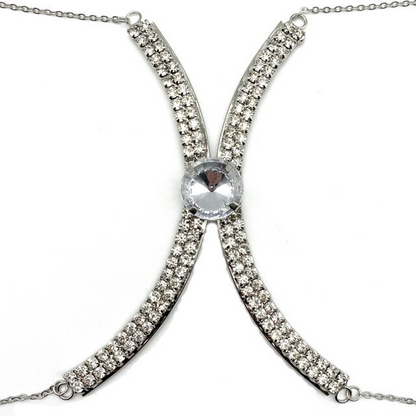 Chaîne de corps plein cœur en strass et diamant - Chic&Shines