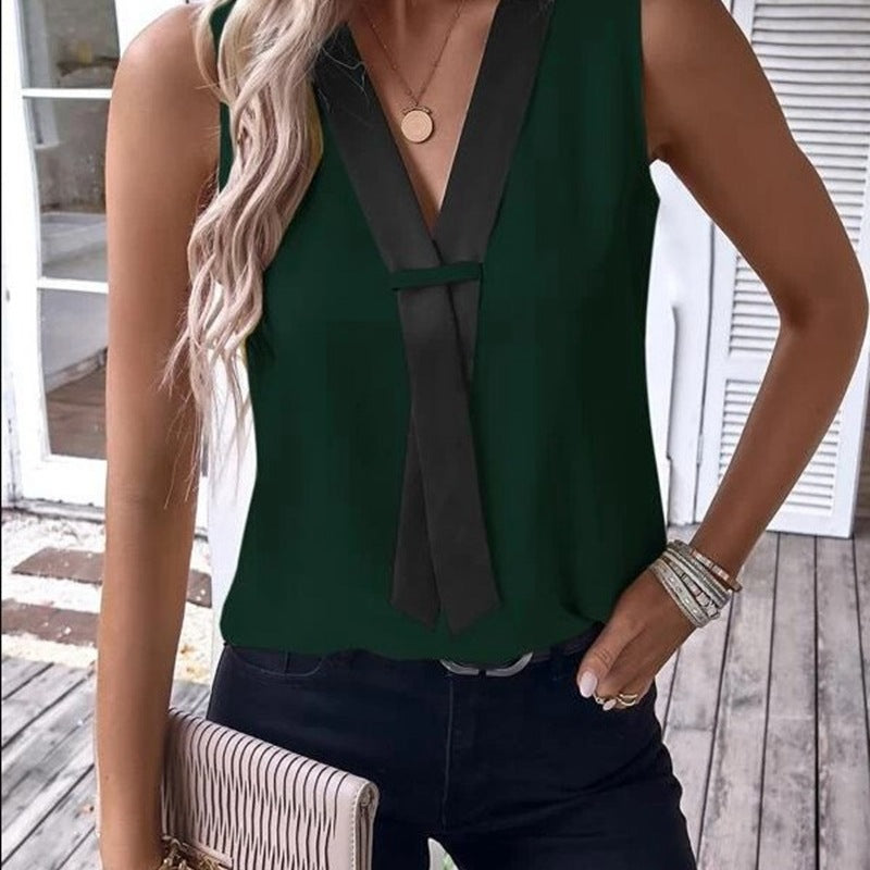 Haut sans manches col v - Chic&Shines