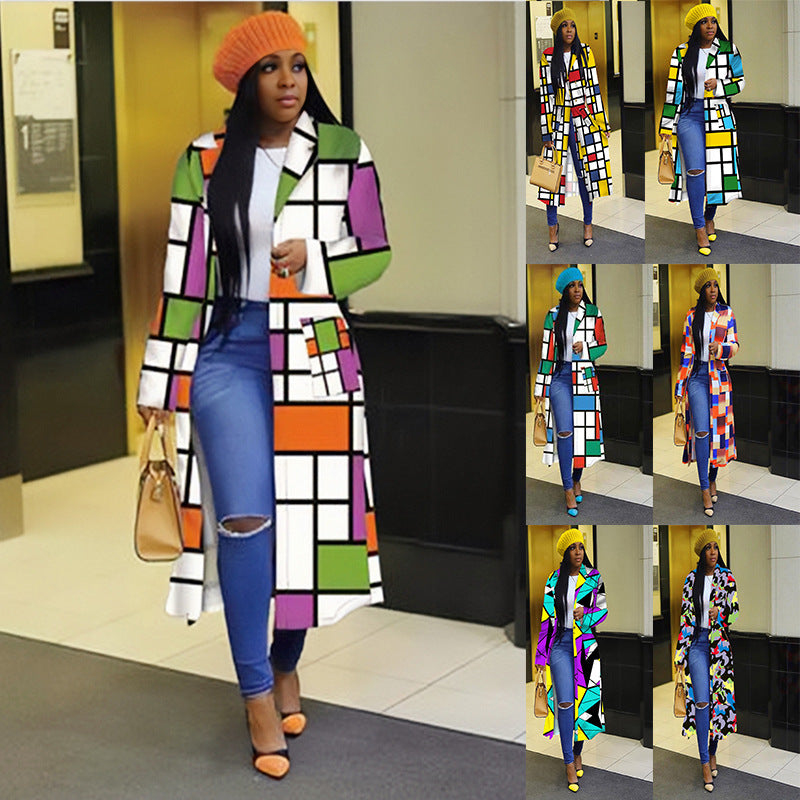 Veste à carreaux imprimé double boutonnage - Chic&Shines