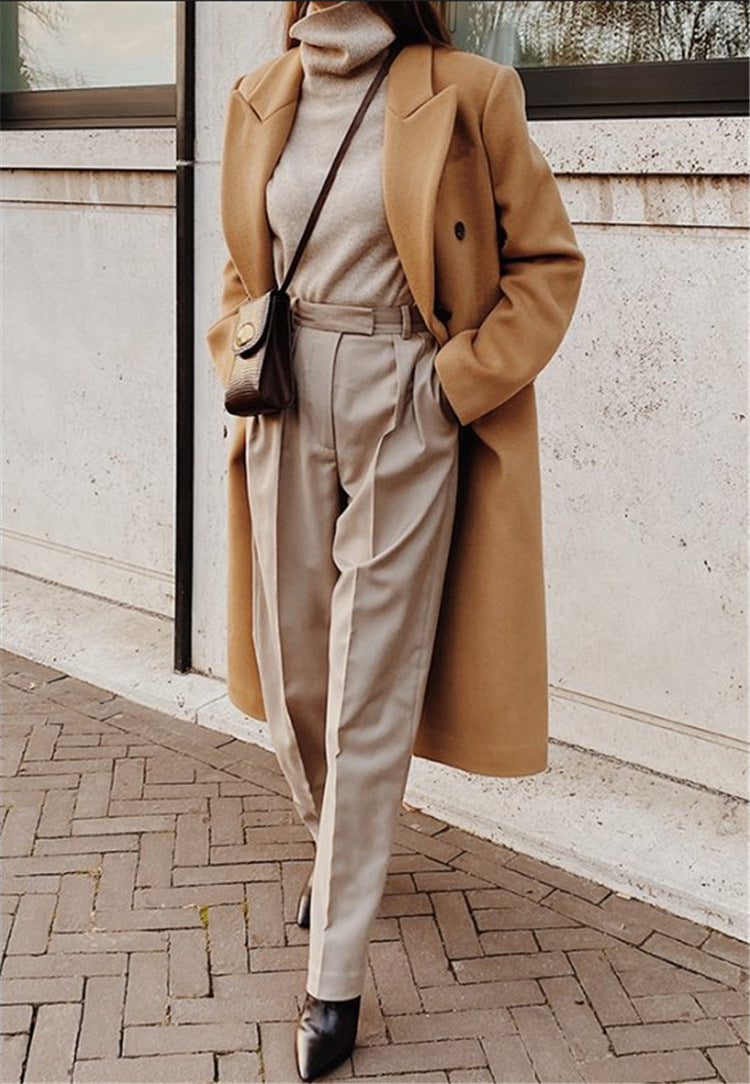 Trench-Coat à double boutonnage unie - Chic&Shines