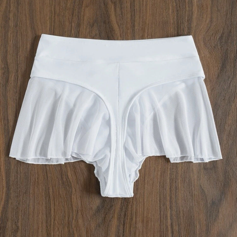 Lots 2 shorts string maillot de bain en maille à volants - Chic&Shines
