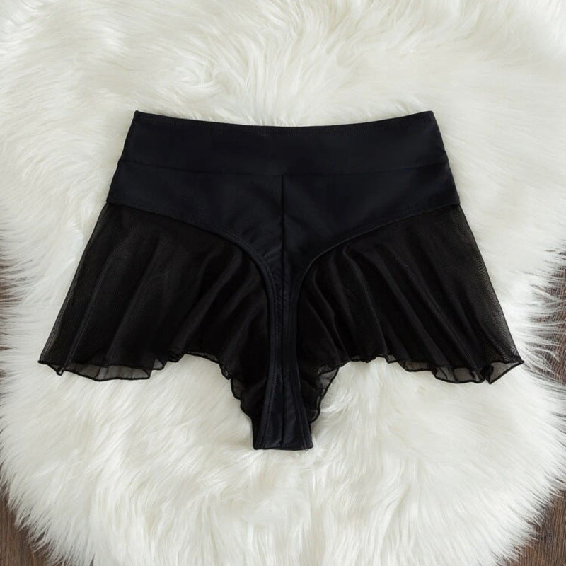 Lots 2 shorts string maillot de bain en maille à volants - Chic&Shines