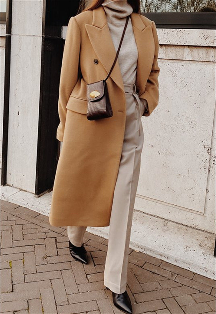 Trench-Coat à double boutonnage unie - Chic&Shines