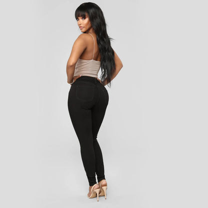 Jeans slim taille haute décontracté - Chic&Shines