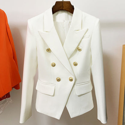 Blazer double boutonnage col à revers manches longues - Chic&Shines